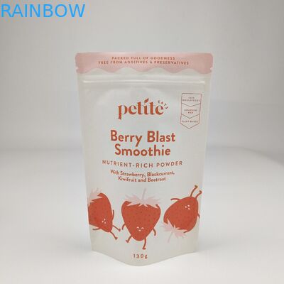 Stand Up Bag Dengan Zipper Kraft Craft Paper Custom Printed Zip Lock yang Dapat Digunakan Lagi Doypack Food Packaging Bags