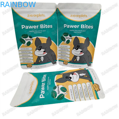 Custom Printing Stand Up Bags for Your Pet Snack Tas Zipper yang Dapat Digunakan Lagi