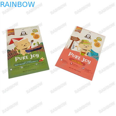 Paket Makanan Hewan Transparan Kantong Zipper Stand Up Kantong Bahan Grade Makanan