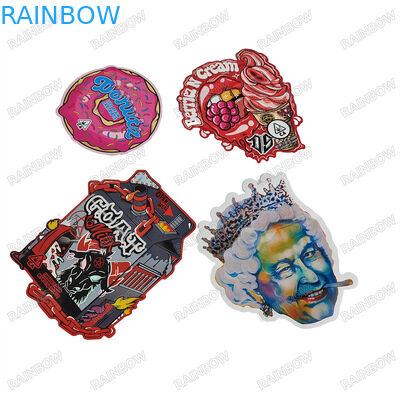 Printing Customized Matt/ Glossy Surface Die Cut Bags untuk 3,5g 7g