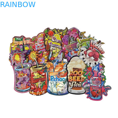 Custom Printed Child Proof Zipper Bags Stand Up Holographic Bags Untuk Makanan ringan Dan Produk Komoditas Kantong Plastik