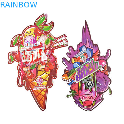 Custom Printed Child Proof Zipper Bags Stand Up Holographic Bags Untuk Makanan ringan Dan Produk Komoditas Kantong Plastik