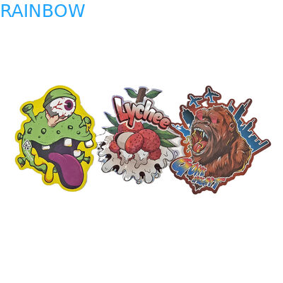 Custom Printed Child Proof Zipper Bags Stand Up Holographic Bags Untuk Makanan ringan Dan Produk Komoditas Kantong Plastik