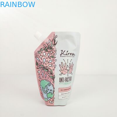 Kemasan makanan industri dengan kantong foil perak untuk tas scrub tubuh berdiri