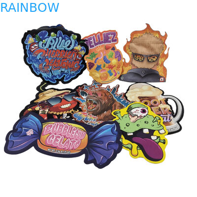 Custom Die Cut Metallik Kualitas Tinggi Irregular Disegel Bentuk Khusus Kecil Plastik Zipper Mylar Food Packaging Bags