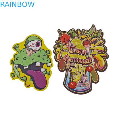 Custom Die Cut Metallik Kualitas Tinggi Irregular Disegel Bentuk Khusus Kecil Plastik Zipper Mylar Food Packaging Bags