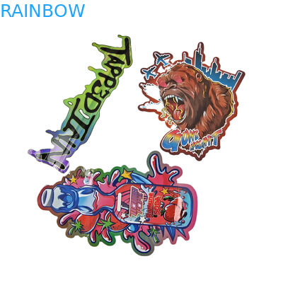 Custom Die Cut Metallik Kualitas Tinggi Irregular Disegel Bentuk Khusus Kecil Plastik Zipper Mylar Food Packaging Bags