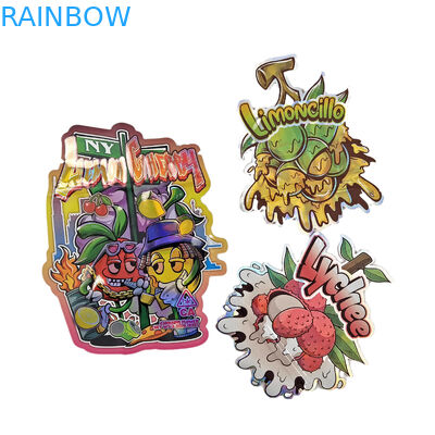 Ziplock Foil Bag 3.5g 7g 14g Bentuk Khusus Custom Packaging Makanan Bau Proof Die Cut Mylar Bag