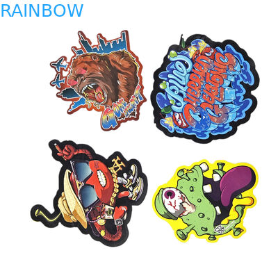 Kantong Makanan Cetak Custom Kemasan Plastik Die Cut Kantong Plastik Berbentuk Khusus Dengan Ziplock 3.5g Snack Mylar Bags