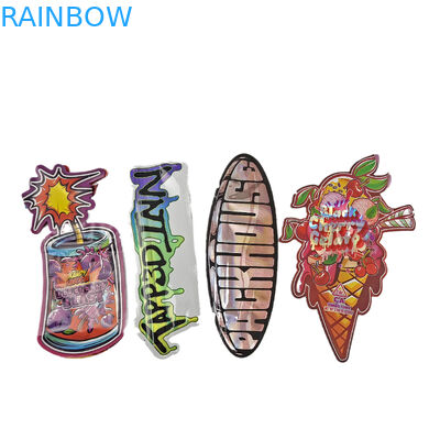 3.5g 7g Custom Printed Special Die Cut Irregular Shape Mylar Bags Proof Bau Dengan Zipper Snack Packaging Mylar Bags