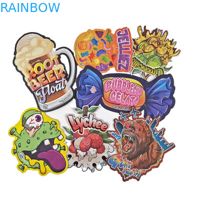 3.5g 7g Custom Printed Special Die Cut Irregular Shape Mylar Bags Proof Bau Dengan Zipper Snack Packaging Mylar Bags