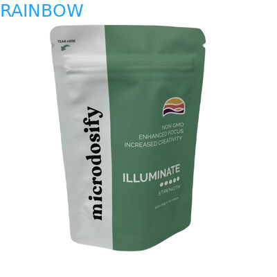 Medical Weed Leaf Three Side Seal Bag Proof Mylar Bags Disesuaikan Dengan Jendela