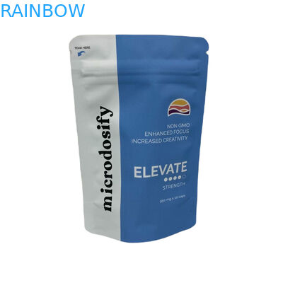 Medical Weed Leaf Three Side Seal Bag Proof Mylar Bags Disesuaikan Dengan Jendela