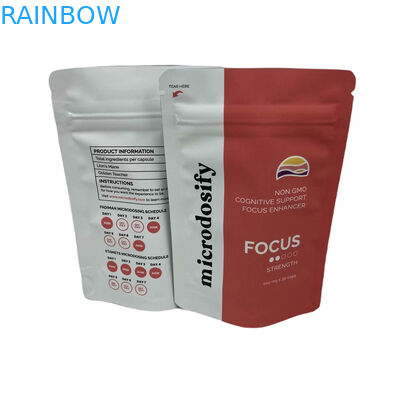 Medical Weed Leaf Three Side Seal Bag Proof Mylar Bags Disesuaikan Dengan Jendela