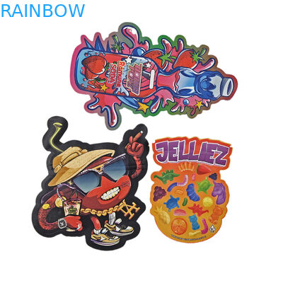 3.5g Custom Printed Mylar Bags Irregular Shape Die Cut Ziplock Bags Packaging Bags Untuk Snack Cookie Candy