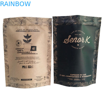 Kantong Bawah Datar Film Kemasan Makanan Putih Plain Printing Top Isi Dengan Katup Udara