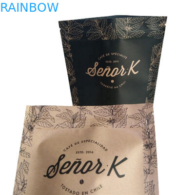 Kantong Bawah Datar Film Kemasan Makanan Putih Plain Printing Top Isi Dengan Katup Udara