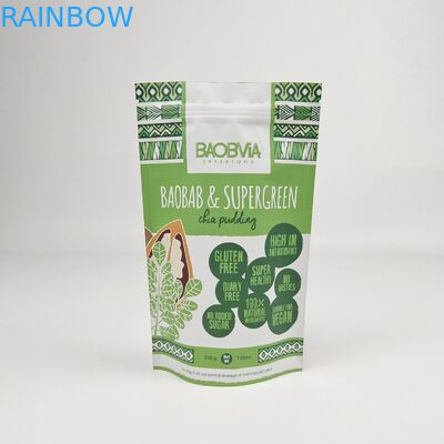 Custom Food Packaging Ziplock Seal Bags Matt Stand Up Bag Zipper Bags Untuk Kopi Whey Milk Powder Cookie Sugar