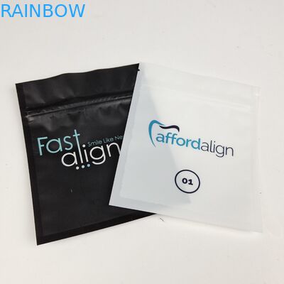 Grosir Daur Ulang Tiga Sisi Disegel Mylar Packaging Gigi Aligner Untuk Perawatan Gigi dengan Zipper