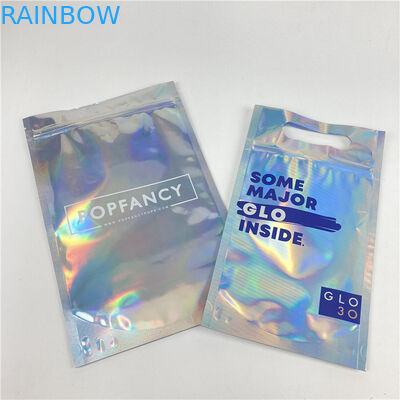 Kualitas tinggi Digital Custom Printing Holographic Film Stand Up Mylar Packaging Bags untuk Gummy Hard Candy