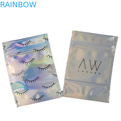 Custom Holographic Aluminium Foil Resealeable Mylar Bags Digital Print Smell Proof Bags untuk Perhiasan