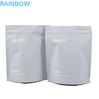 Jual panas cuCstom Cetak Eco Friendly Kantong Kertas Kraft yang Dapat Disertakan Kembali untuk Powder Protein Kopi