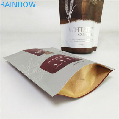 Custom Food Grade Bau Buktinya Kelembaban Buktinya Makanan Stand Up Packaging Bags Untuk Biji Kopi