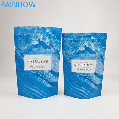 Custom Print Matte Foil 250g 400g 500g Edible Body Scrub Soak Bath Packaging Stand Up Plastic Food Packing Zipper Bag