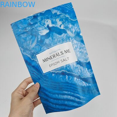 Custom Print Matte Foil 250g 400g 500g Edible Body Scrub Soak Bath Packaging Stand Up Plastic Food Packing Zipper Bag