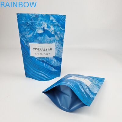 Custom Print Matte Foil 250g 400g 500g Edible Body Scrub Soak Bath Packaging Stand Up Plastic Food Packing Zipper Bag