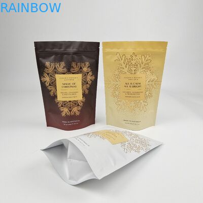 Mat Custom Printed Bath Salts Packaging Zip Lock Plastik Bag Bath Salt Body Scrub Standing Up Bag With Zipper