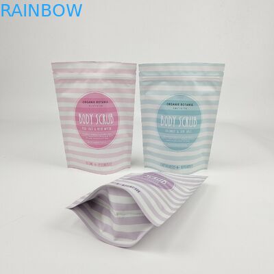 Custom Printed Logo Aluminium Foil Mylar Stand Up Pouch 50g 100g 200g 500g Body Salt Scrub Packaging Bag