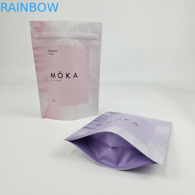 Custom Digital Printing Kraft Paper Bag Stand Up Ziplock Aluminium Foil Bags Untuk Kemasan Body Scrub Kopi