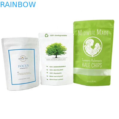 Kantong kertas kraft biodegradable ramah lingkungan kantong zip lock kantong kemasan makanan kantong kertas dengan jendela