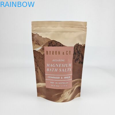 Matte Oem Custom Printed Bath Salts Packaging Reseal Zip Lock Bath Salt Body Scrub Standing Bag Packaging Bags