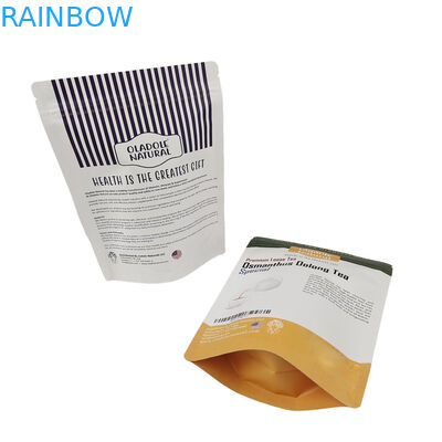 Low MOQ Stand Up Resalable Zipper Kraft Paper Bag Custom Biodegradable Resalable Mylar Bags untuk Pet Treat