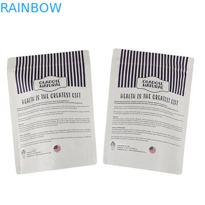 Low MOQ Stand Up Resalable Zipper Kraft Paper Bag Custom Biodegradable Resalable Mylar Bags untuk Pet Treat