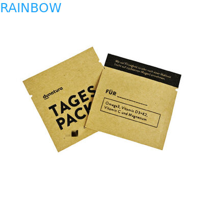 Tas Sampel Kopi Luas Teh 8x8cm Kantong Kertas Kraft Daur Ulang Kantong Kertas Kraft Disesuaikan