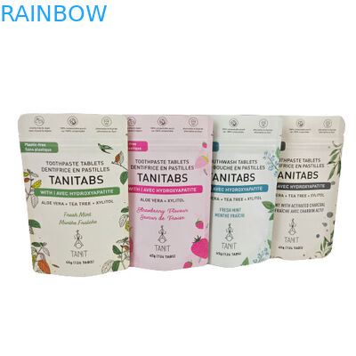 Tas Sampel Kopi Luas Teh 8x8cm Kantong Kertas Kraft Daur Ulang Kantong Kertas Kraft Disesuaikan