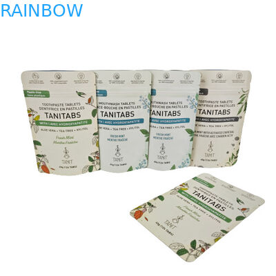 Tas Sampel Kopi Luas Teh 8x8cm Kantong Kertas Kraft Daur Ulang Kantong Kertas Kraft Disesuaikan