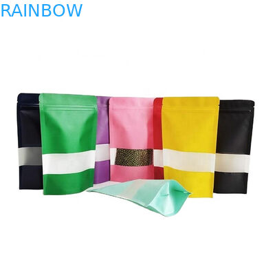 Custom Food Grade PLA Brown Kraft Paper Bags Mango Powder Food Pet Treats Eatable Packaging Bags Mylar Dengan Ritsleting