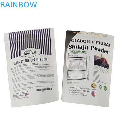 Tas kertas kraft putih anti bau khusus untuk kue kacang makanan bubuk teh makanan hewan peliharaan tas kemasan biodegradable