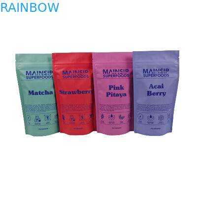 Kantong Kemasan Serbuk Kakao Panas Cetak Digital Kantong Plastik Serbuk Kopi Dengan Kunci Zip yang Dapat Dikunci Kembali