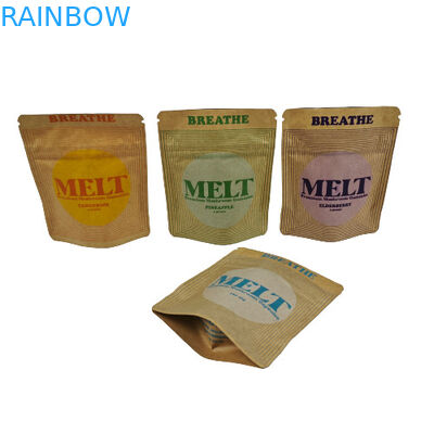 Tas Stand Up Custom Eco Friendly Biodegradable Packaging Kraft Kosmetik Stand Up Bag