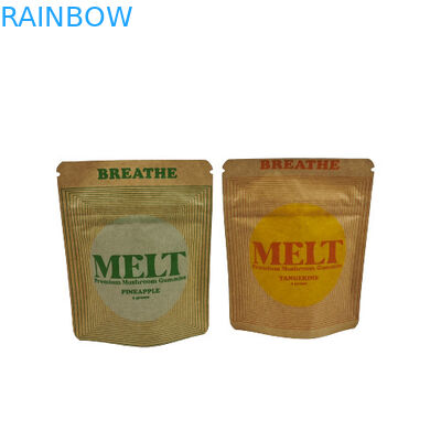 Tas Stand Up Custom Eco Friendly Biodegradable Packaging Kraft Kosmetik Stand Up Bag