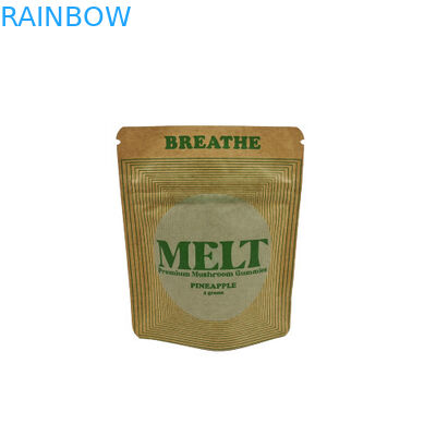 Tas Stand Up Custom Eco Friendly Biodegradable Packaging Kraft Kosmetik Stand Up Bag