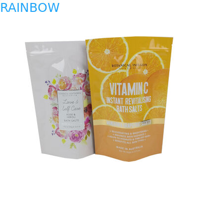 Tas kemasan kertas kraft tahan bau khusus untuk permen karet bubuk dengan logo