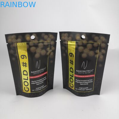 Custom Printed Re-sealable Zip Lock Stand Up Bag Bath Salt Packaging Bags Holographic