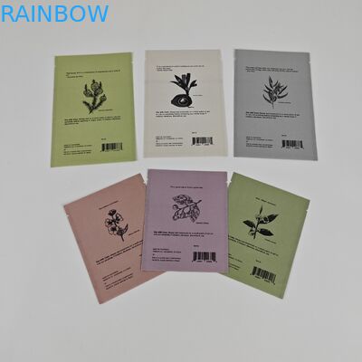 Sampel Kosmetik Krim Wajah Biodegradable Kraft Pouch Custom Digital Printing Kantong Kecil