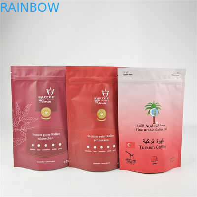 Custom Laminated Aluminium Foil Zip Lock Bag Coffee Stand Up Bag